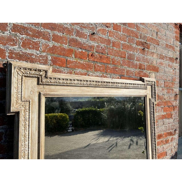 Large Antique French Shaped Top Mirror For Sale - Image 3 of 7