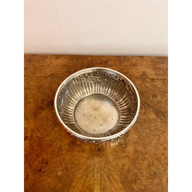 Mid 19th Century Large Antique Victorian Silver Plate Bowl, 1860 For Sale - Image 5 of 7