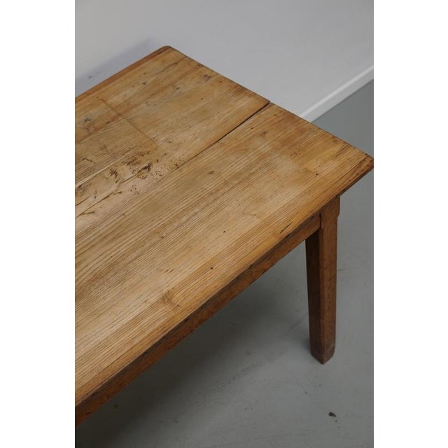 Antique Early 20th Century French Rustic Elm Farmhouse Dining Table For Sale - Image 4 of 17