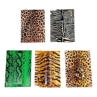 Italian Modern Zoo Geometrico Wall Decorations by Claudio Parmiggiani, 1970s, Set of 5 For Sale