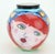 Short, round and adorable with a definitive 1980's vibe...this Denise Ford hand painted ceramic vase is decorated with the...