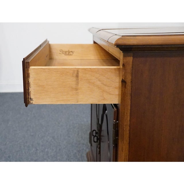 Stanley Furniture Solid Cherry Traditional Style 55" Flip Top Server Buffet For Sale - Image 14 of 18