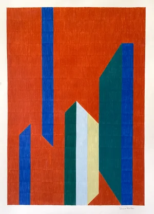 Geometric Color Pencil Design Drawing