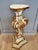 An Italian hand carved and painted parcel gilt pedestal column / plant stand. Hand-crafted by skilled artisans in Italy,...