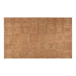 Part & Parcel Goods Jute Block Runner, 2’6”x8', Natural For Sale
