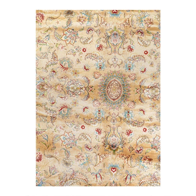 Viscose on a cotton foundation with a medallion This rug has a dense, soft pile, and excellent quality, to ensure that you...