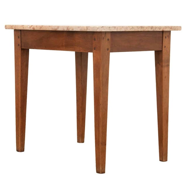 English 19th Century Walnut & Soapstone Table For Sale - Image 9 of 9