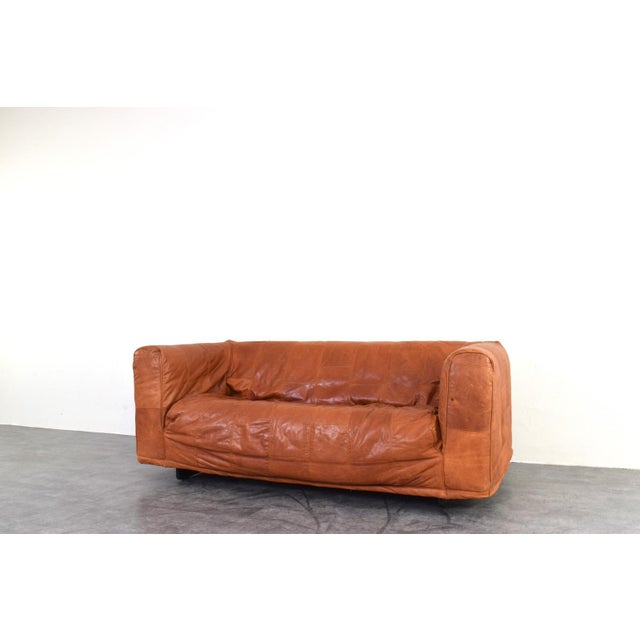 Brown Leather Clip Sofa by Noboru Nakamura for Ikea, 1980s. For Sale - Image 8 of 13