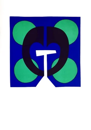 1978 Ronald King Screen Print in Four Colors, Chauser-01