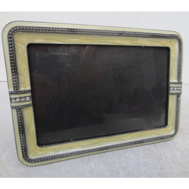 Rhinestone and Enamel Photo Frame For Sale - Image 4 of 4