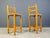 Rustic Vintage Oak and Papercord Bar Stools, 1960s, Set of 4 For Sale - Image 3 of 15