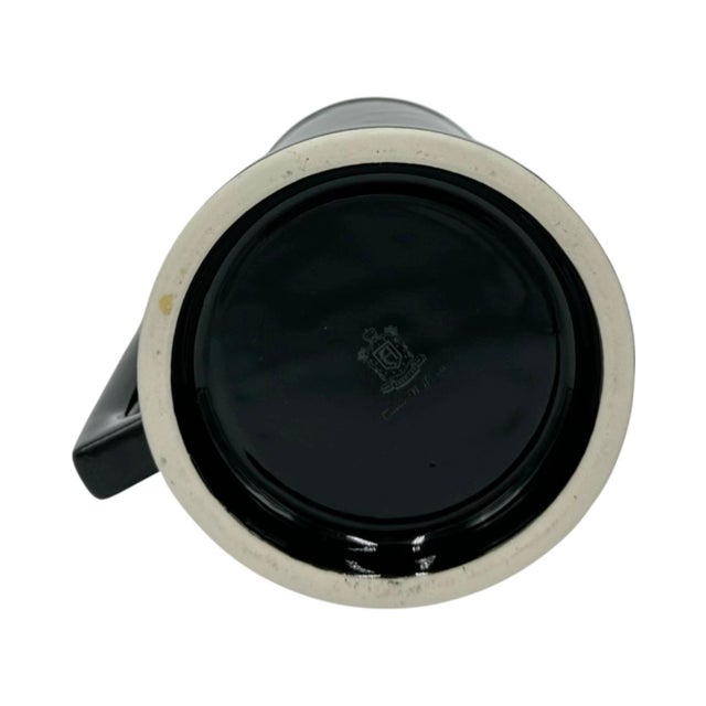 Mid 20th Century Vintage Columbia University Black Ceramic Mug Stein For Sale - Image 5 of 9