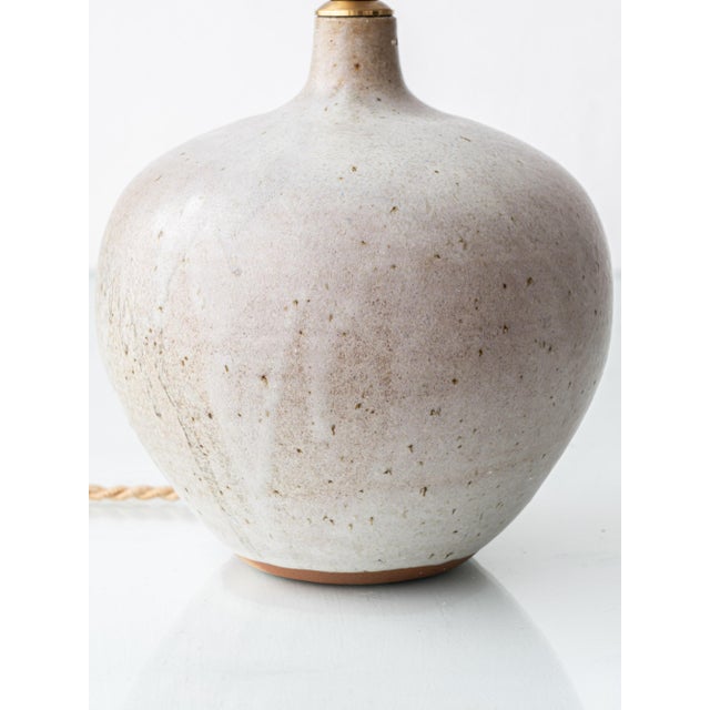 French Studio Pottery Stoneware Table Lamp, 1950s For Sale - Image 4 of 12