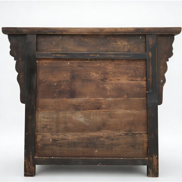 Black 3 Drawer Solid Wood Coffer For Sale - Image 12 of 13