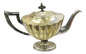 Antique Victorian l.b.s. Co England Silver Plated "Pmp" Monogram Tea Pot
