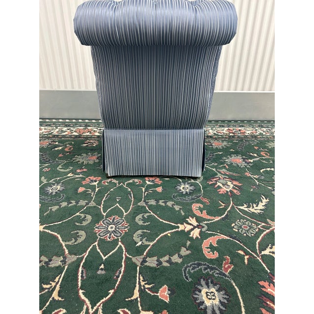 1980s Blue Baker Parlor Chair For Sale In New York - Image 6 of 8