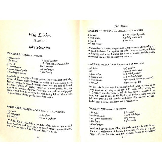 Paper "The Home Book of Spanish Cookery" 1967 Aznar, Marina Pereira De and Froud, Nina For Sale - Image 7 of 8