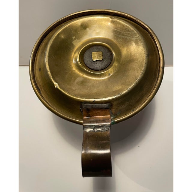 Brass Antique English Brass Chamberstick For Sale - Image 8 of 8