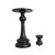 Black Bronze Candle Holder With Removable Top, 16 Inches, Indonesia For Sale - Image 8 of 11