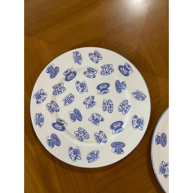 1990s Rare Vintage Royal Grafton “China Blue” Pattern Plate For Sale - Image 5 of 8