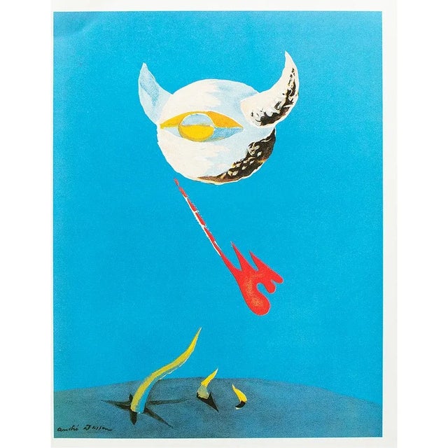 An excellent full-color print of color Modern lithograph "The Moon" for Verve by André Masson (Spring 1938). This full-...