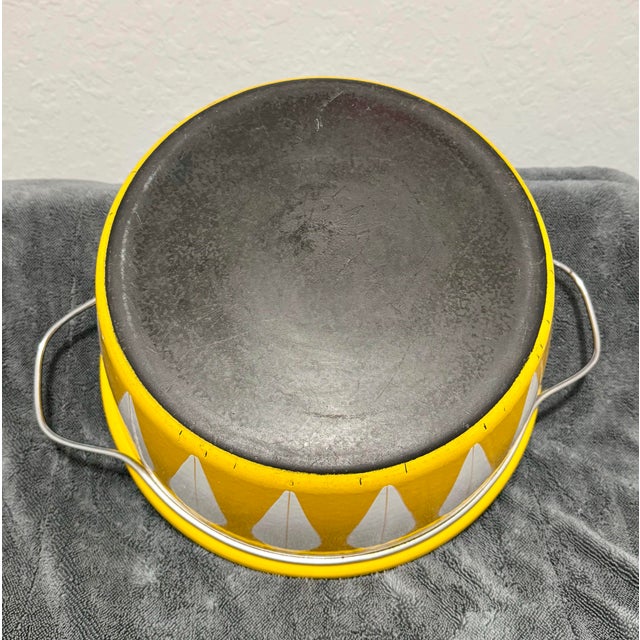 Vintage Cathrineholm Yellow Lotus Enamel Dutch Oven Lidded Pot For Sale - Image 12 of 12
