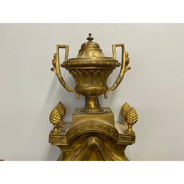 Louis Xv, Figural Cartel Clock, Dore Bronze, France, 19th/20th C. For Sale In New York - Image 6 of 11