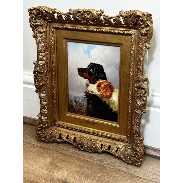 Colin Graeme Roe, c.1880 — Setters Gordon & Irish Red & White Dogs Oil on Winsor & Newton Board, Victorian Sporting Portrait For Sale - Image 6 of 18