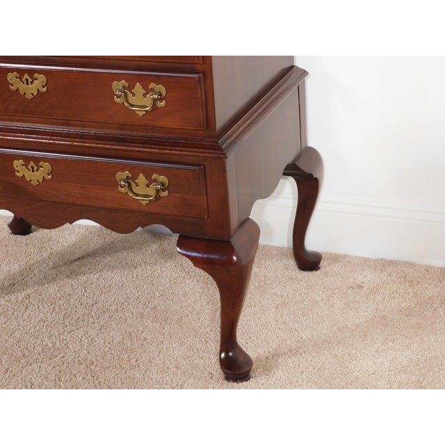 Ethan Allen Georgian Court 2 Piece Cherry Locking Secretary Desk For Sale - Image 12 of 14