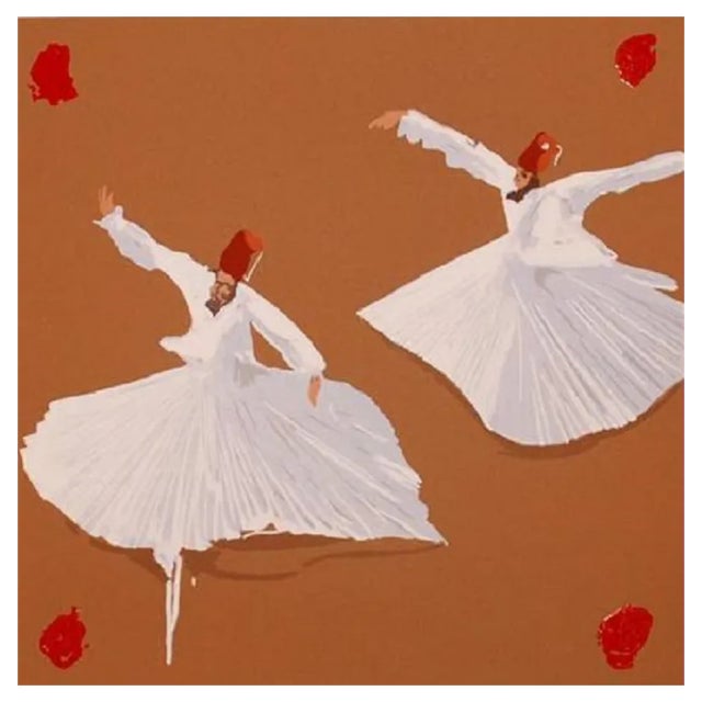 Aldo Mondino, Turkish Brown, 20th-Century, Color Screen Print For Sale