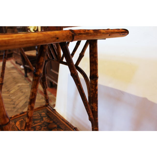 Late 19th Century Circa 1880 English 2-Tier Rectangular Bamboo Table For Sale - Image 5 of 8