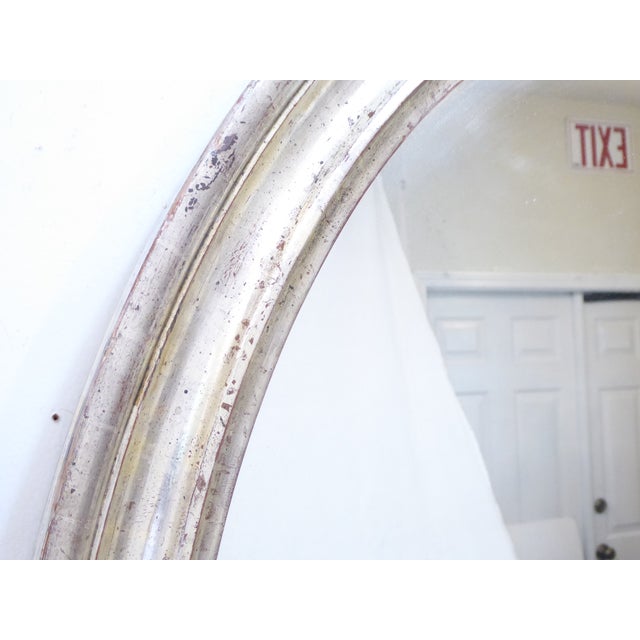 Mid 19th Century 19th Century Silverleaf Continental Oval Mirror For Sale - Image 5 of 5