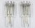 Mid-Century Modern 1970s Glass and Silver Venini Sconces - a Pair For Sale - Image 3 of 12