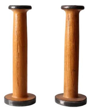 Antique Clayton Bradford Spool Pair