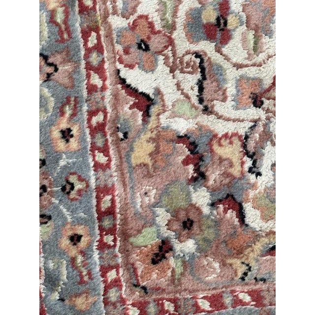Textile Small Vintage Silk and Wool Pakistani Rug from Bobyrugs, 1980s For Sale - Image 7 of 14