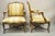 Vintage French Country Louis XV Style Carved Walnut Lounge Arm Chairs - A Pair For Sale - Image 12 of 12