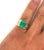 4.60 Carat Natural Colombian Emerald & Baguette Diamonds in 14K Yellow Gold Unis, Size 7.5 For Sale - Image 9 of 9