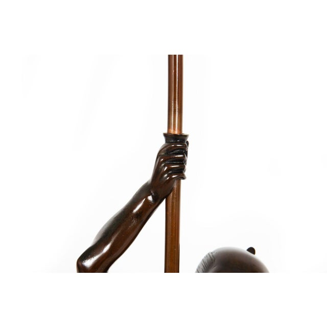 A Fine Japanese Meiji Period Antique Bronze Sculpture of a Samurai Warrior For Sale - Image 9 of 18