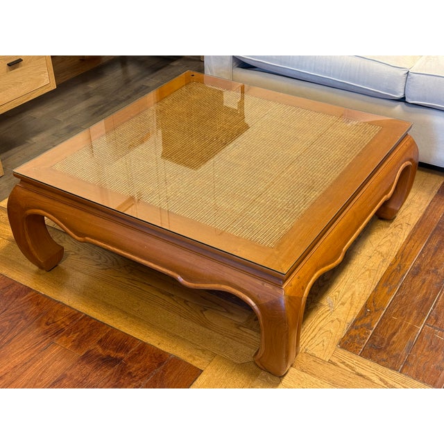 Traditional Late 20th Century Ming Style Teak Wood Coffee Table For Sale - Image 3 of 12