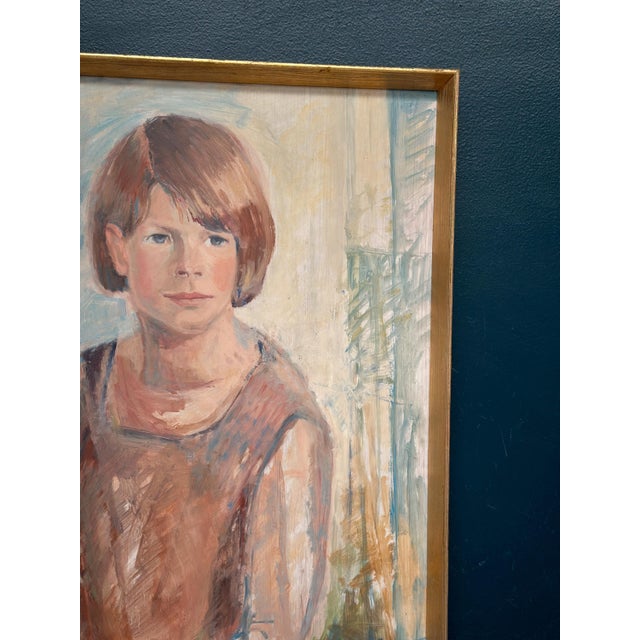 Mid-Century Modern Ingjerd Pettersen Hagh, Marianne, 1968, Oil on Panel, Framed For Sale - Image 3 of 18