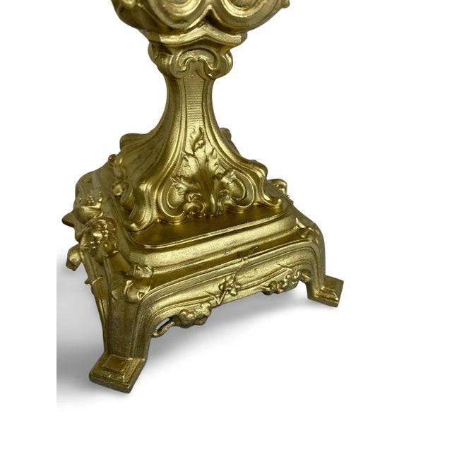 Rococo Gilt Bronze Candleholders, Set of 2 For Sale - Image 13 of 18