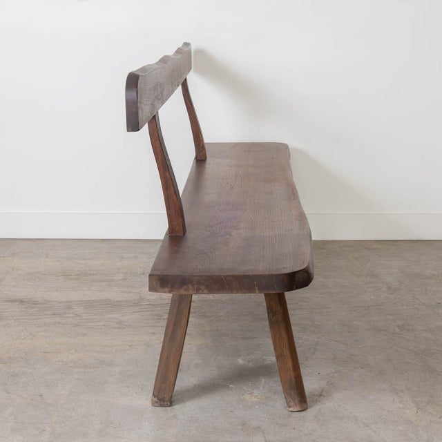 1950s Elm wood bench Attributed to Olavi Hanninen, 1950s For Sale - Image 5 of 16