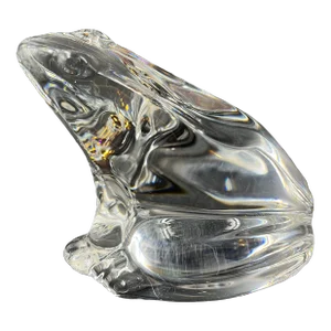 Signed Baccarat Glass Figure of a Frog