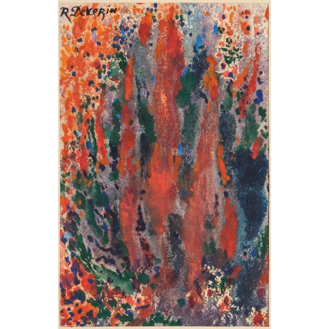 Flowers - Original Mixed Media Drawing - 20th Century 20th Century For Sale - Image 4 of 4