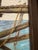 Nautical 1970s Original Nautical Ocean Oil Painting - Seagulls & Sea Pier Pilings in Wood Frame For Sale - Image 3 of 11