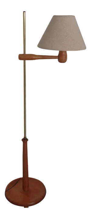 Vintage Adjustable Teak Floor Lamp, 1960s