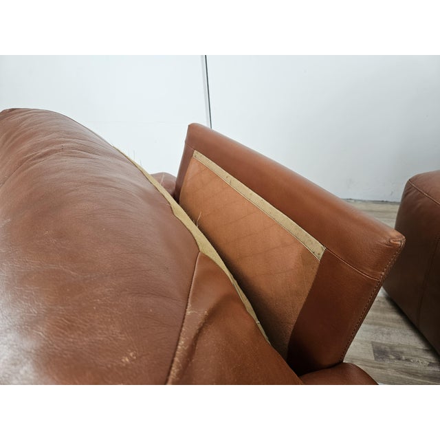 Osaka Brown Leather Armchairs by Moroso, 1980, Set of 2 For Sale - Image 18 of 18
