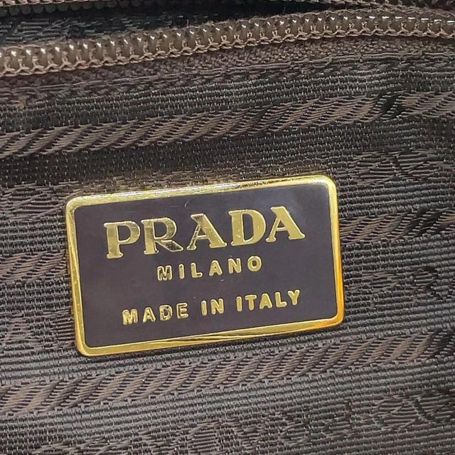2000s Vintage Satin Yellow and Brass Chain Tote Bag by Prada For Sale - Image 14 of 16