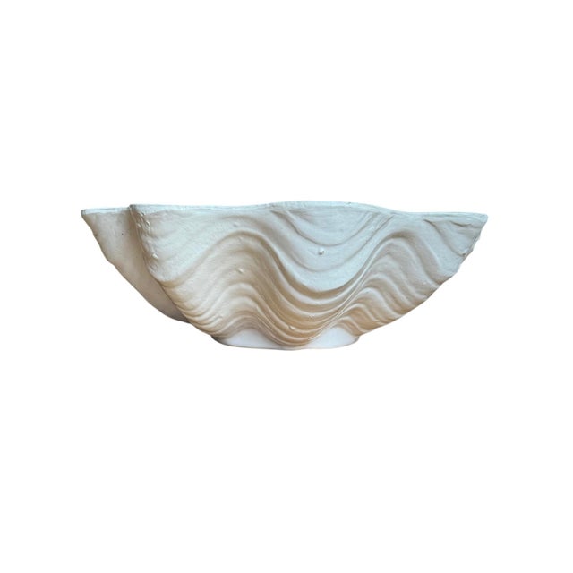 South Seas Stoneware Shell Bowl Planter For Sale - Image 9 of 10
