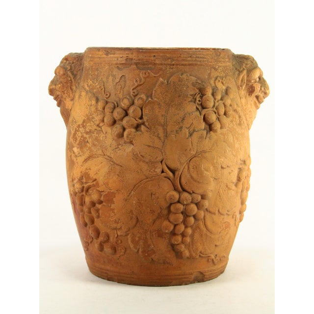 Ceramic Circa 1798 - 1820 Davenport Terracotta Wine Cooler. W Satyrs, Grapes & Vines For Sale - Image 7 of 18